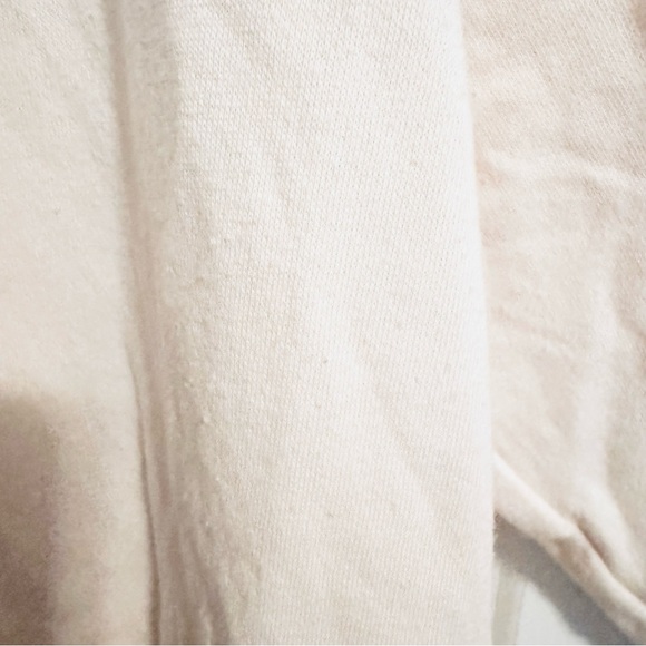 Eyelet Lace-Trimmed Cream Sweatshirt - Picture 5 of 7